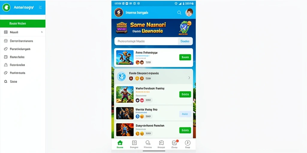 Tampilan menu utama game yang user-friendly.
